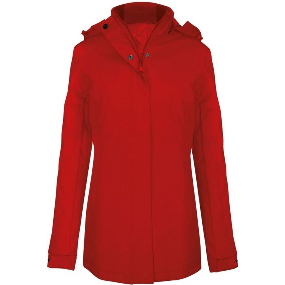 Kariban Womens/Ladies Parka Jacket / Red